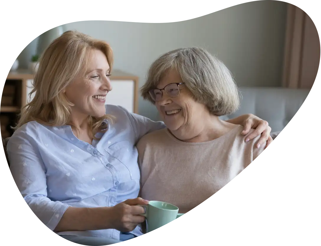 Nurse caring for an elderly woman